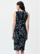 231108 Dress - Black/Multi (Joseph Ribkoff)